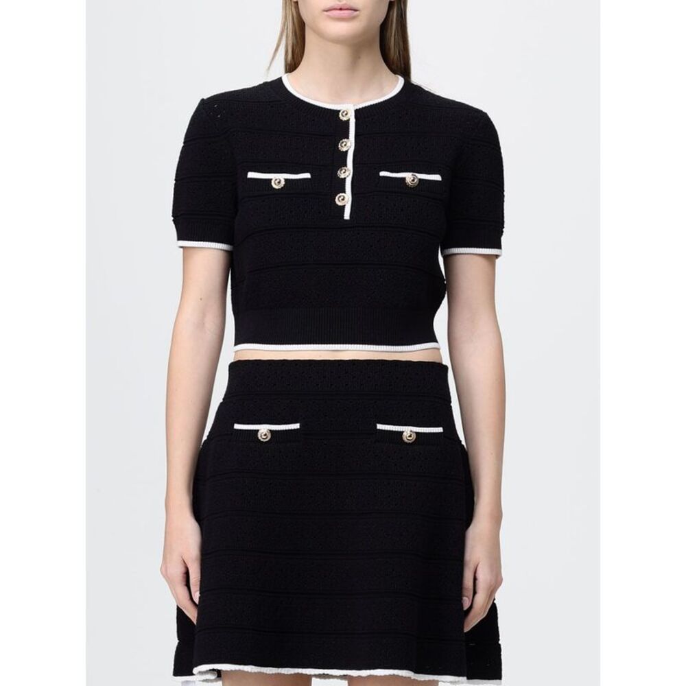Self-Portrait Top Woman Black